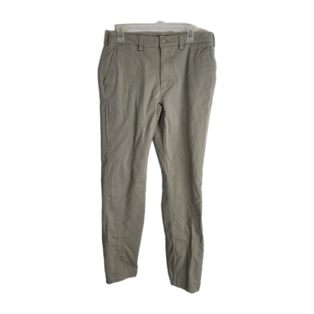 Duluth Trading Co Duluthflex Ballroom Pants Men 32X34 Actual 32X33 Beige Khaki